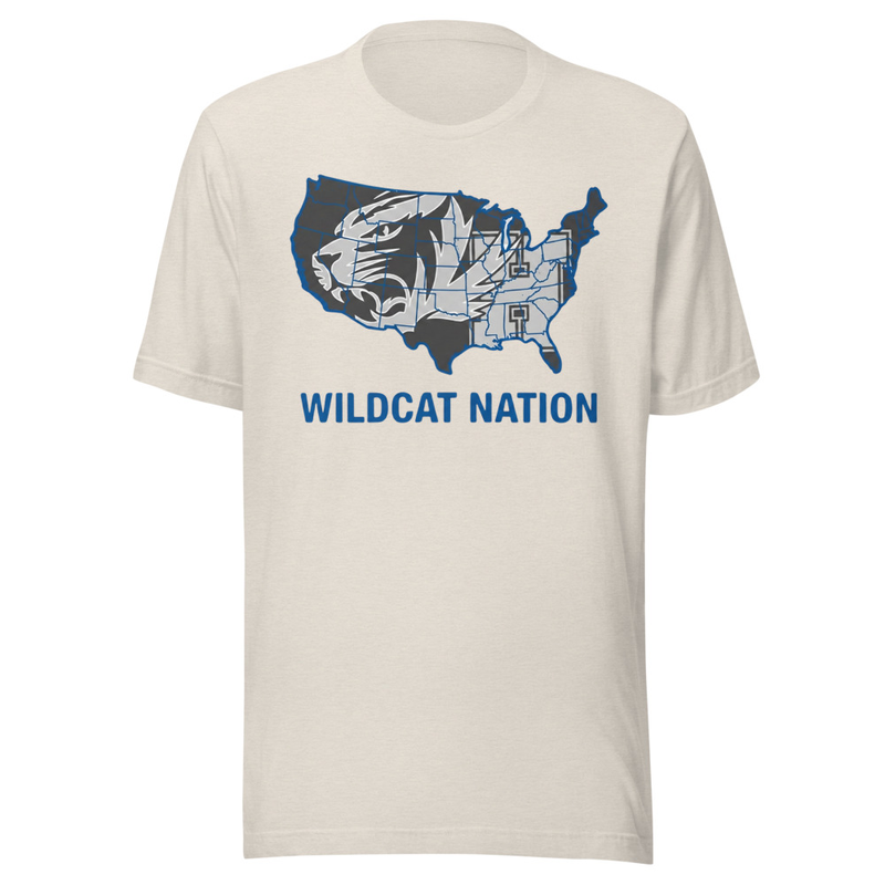 Wildcat Nation Unisex t-shirt – S, Heather Dust