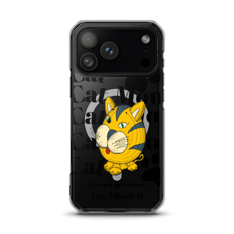 MagSafe® clear case for iPhone®: Just A Cat Mom – iPhone 17 Pro Max
