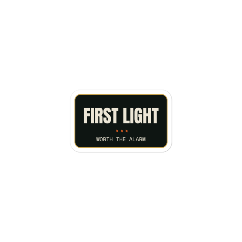FIRST LIGHT Sticker mockup