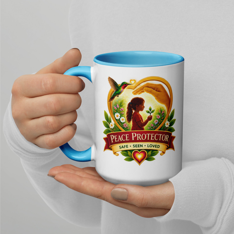 Peace Protector Mug – 15 oz, Blue