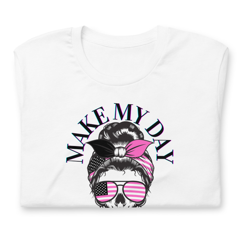 Make My Day - WGOAA Unisex t-shirt w/sleeve print – Image 3