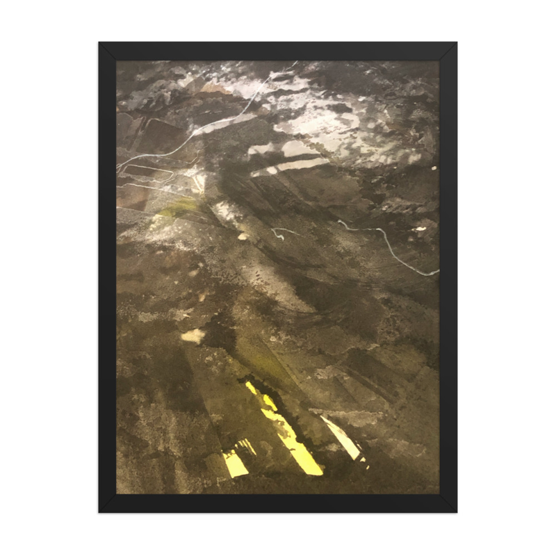 Perceptual Field 0084 – Under the Surface – Framed Print – 18″×24″, Black