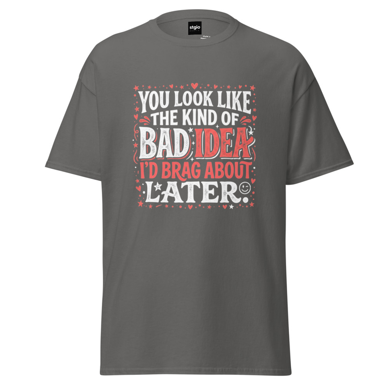Bad Idea Unisex classic tee – XL, Charcoal