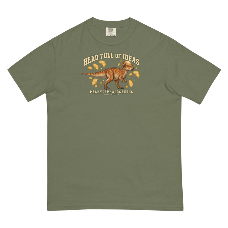 Head Full of Ideas Tee supplier-rendered front view in Moss