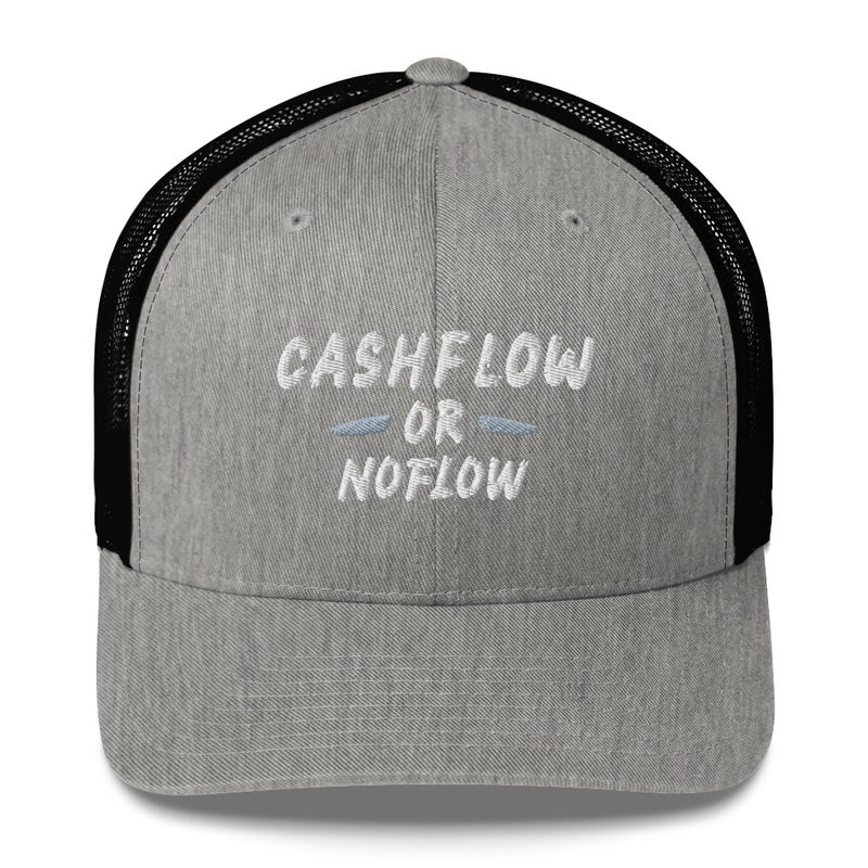 #CashflowOrNoflow Hat – One size, Heather/ Black