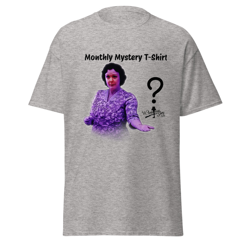 Mystery T-Shirt — A Christmas Story Family Exclusive – M, Sport Grey
