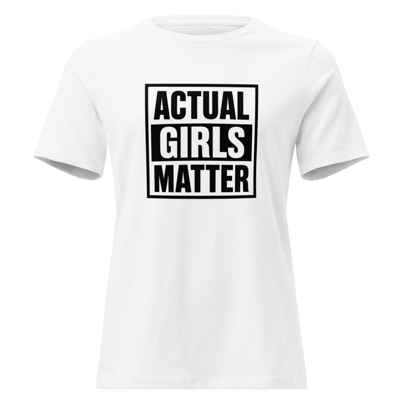 "Actual Girls Matter" Actual Girl Relaxed T-shirt - for Women – 3XL, White