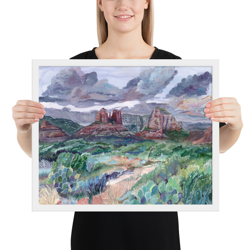 Framed Print – 16″×20″, White