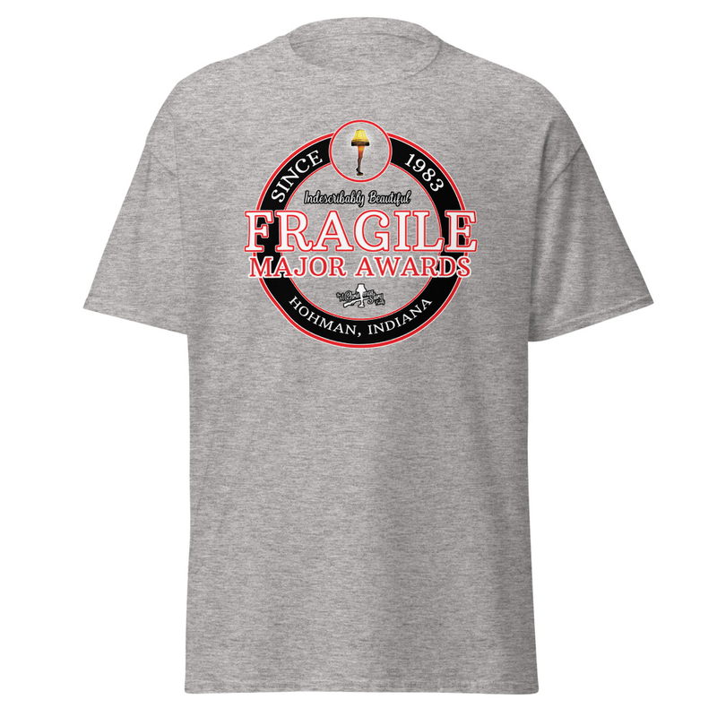 "FRAGILE Major Awards A Christmas Story T-Shirt" – S, Sport Grey