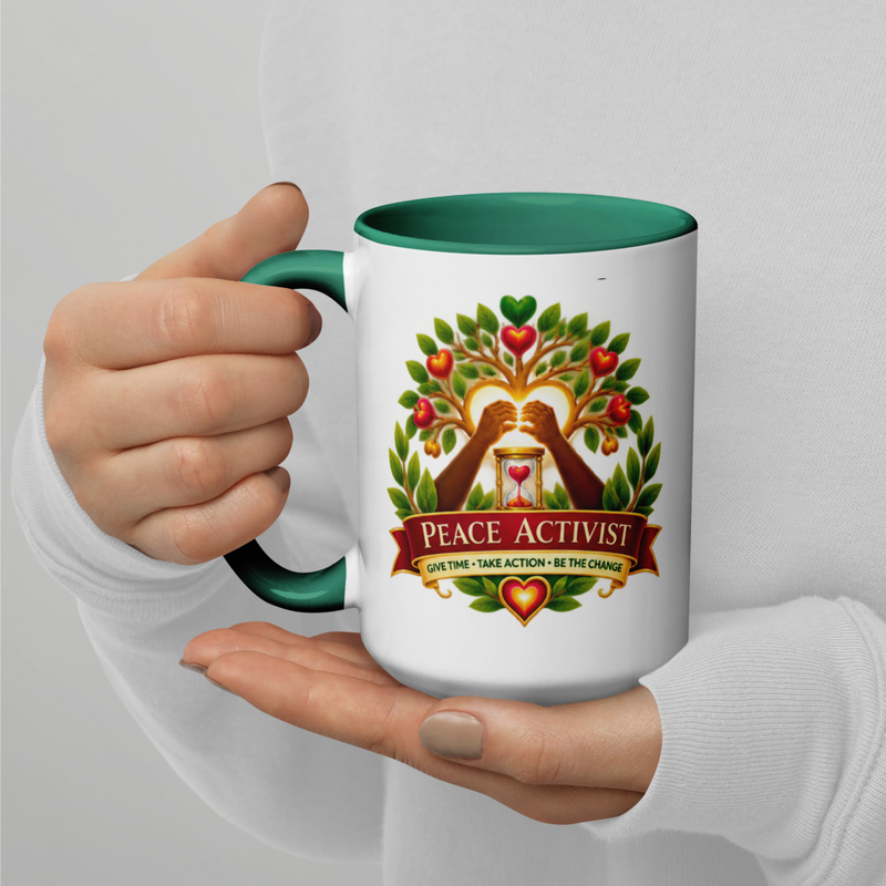 Peace Activist Mug – 15 oz, Dark Green