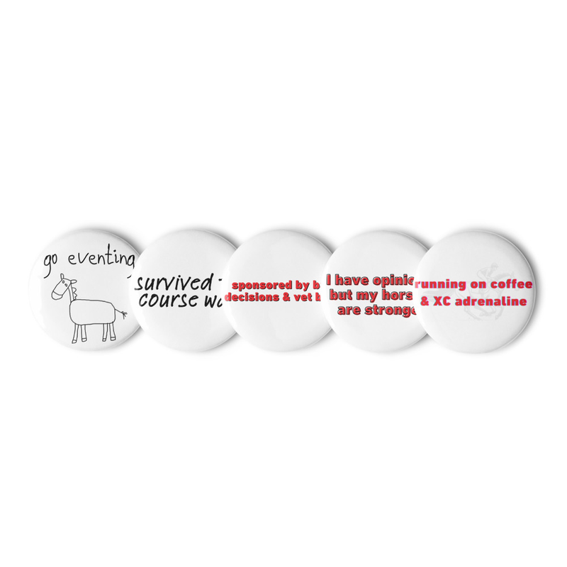 Go Eventing Pin Buttons Set