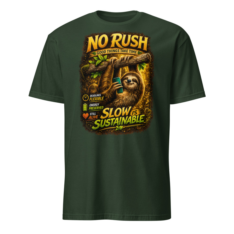 NO RUSH Tee – 3XL, Forest Green