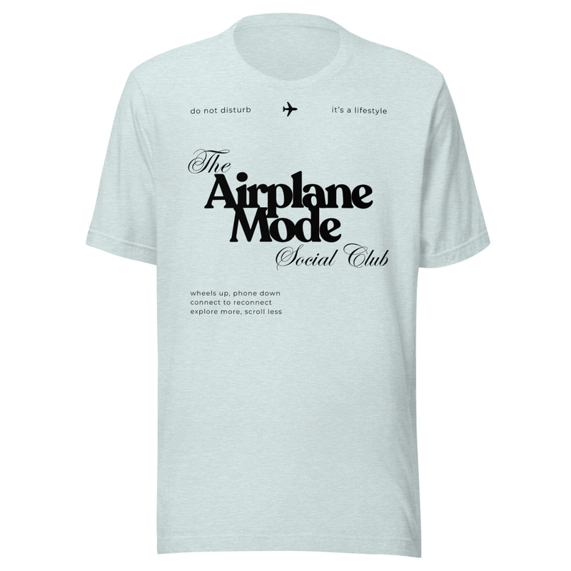 Airplane Mode Tee – 3XL, Heather Prism Ice Blue