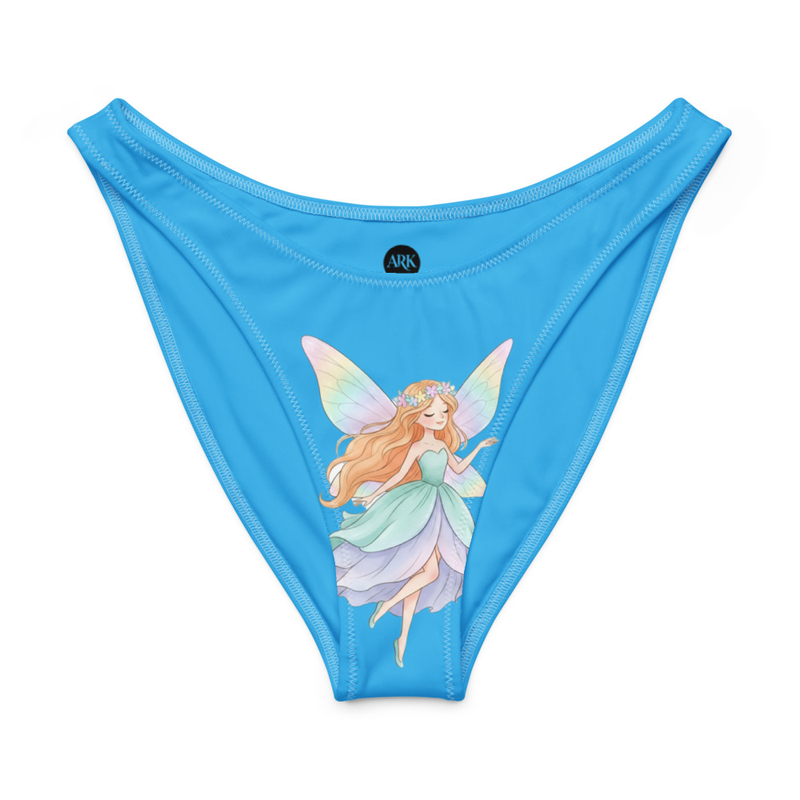Fairy Dreams Recycled V-Cut Bikini Bottom – Women's High-Leg Sustainable Swimwear