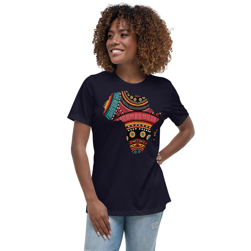 AFRIKA Women's Relaxed T-Shirt – S, Navy
