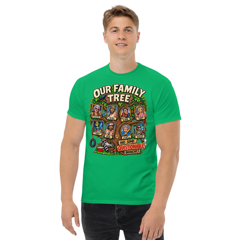 Questionable Family Tree - Unisex classic tee – 2XL, Irish Green