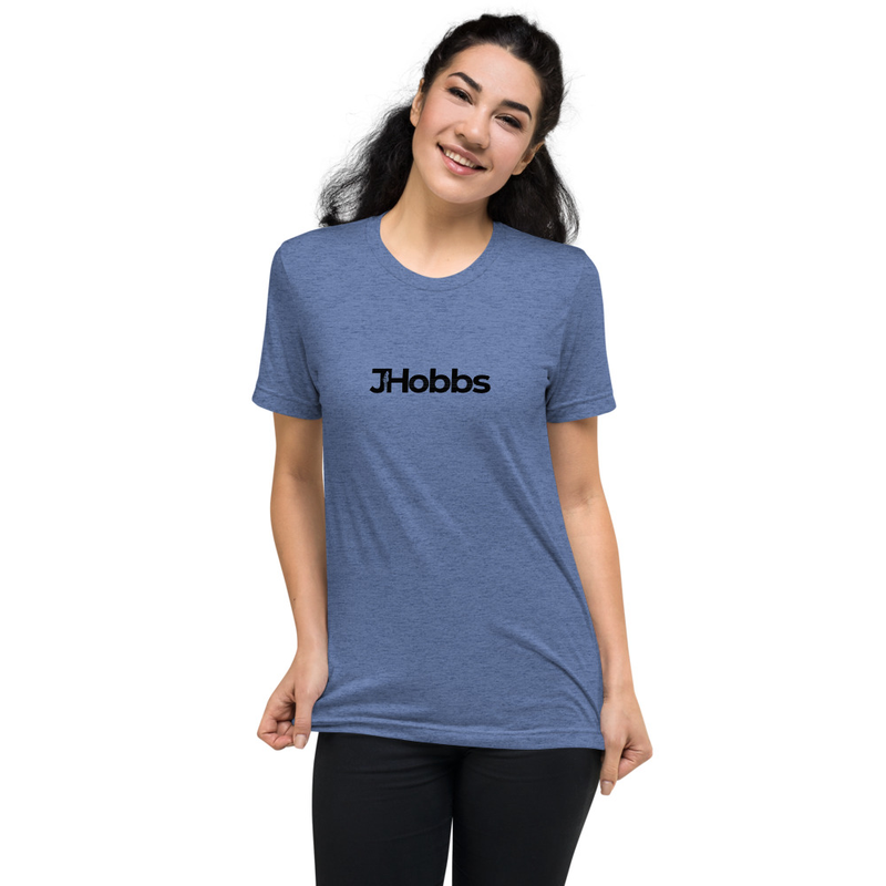 Black JHobbs Logo Adult Tri-Blend Short sleeve t-shirt – XL, Blue Triblend