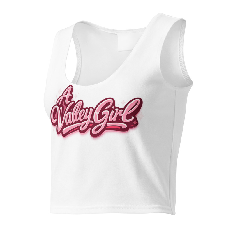 "A Valley Girl" cotton crop top