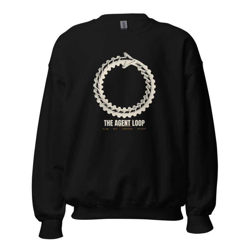 The Agent Loop Crewneck mockup
