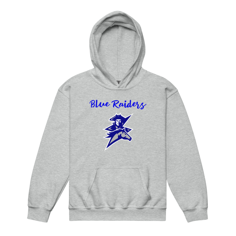 Blue Raider Youth heavy blend hoodie – XS, Sport Grey