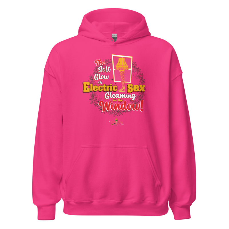 The “Electric Sex in the Window” Hoodie ✨ – XL, Heliconia