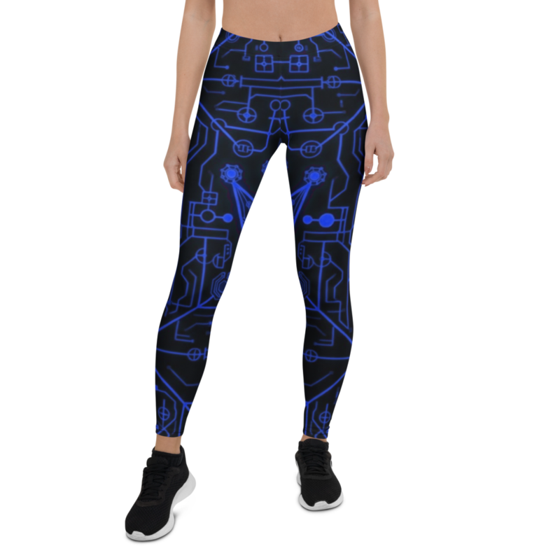 Uncle Benny ® Quantum Circuit Leggings Neon Blue EST. 2020
