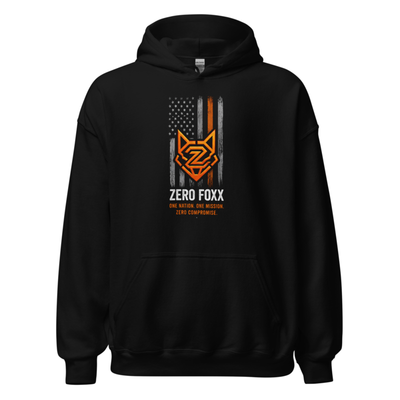American Flag — One Nation. One Mission. | Hoodie — Black / S