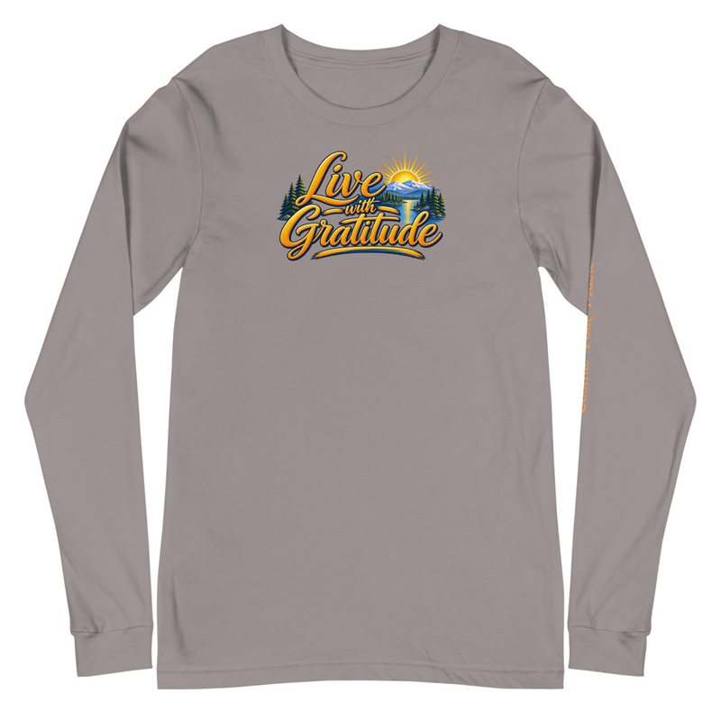 Live With Gratitude unisex long sleeve tee