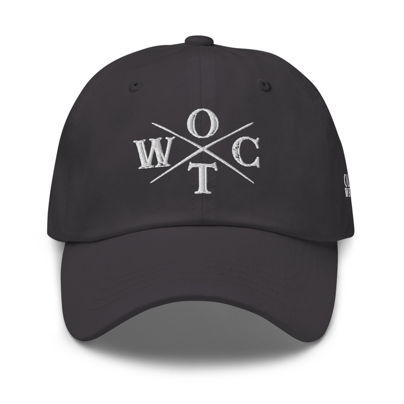 OTWC - Dad Hat - White Text – One size, Dark Grey