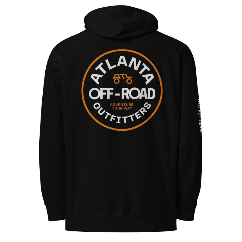 Unisex Midweight Hoodie (FRONT/REAR) - ORANGE LOGO