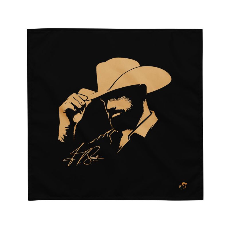Cowboy Silhouette All-over print bandana – M, White