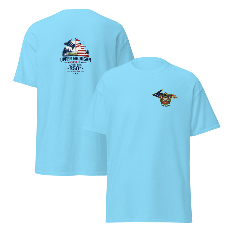Alger County Veteran's Golf Outing Logo #7 Unisex classic tee – S, Sky