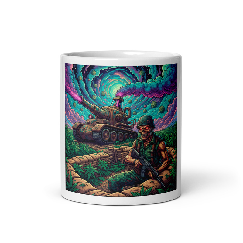 White glossy mug
