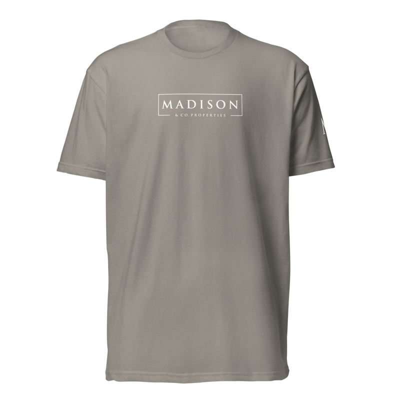 Madison T-Shirt - White – XS, Stone Grey