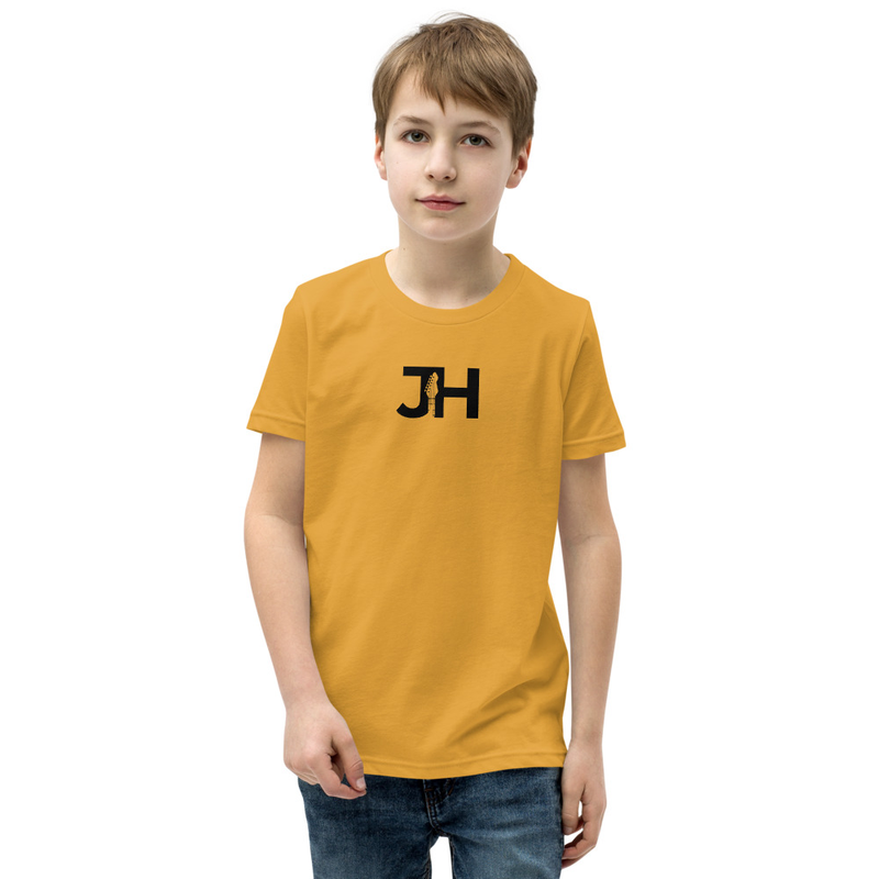 Black JH Logo Youth Short Sleeve T-Shirt – XL, Mustard