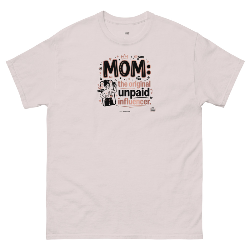  Mom Unpaid Influencer - classic tee – S, Ice Grey