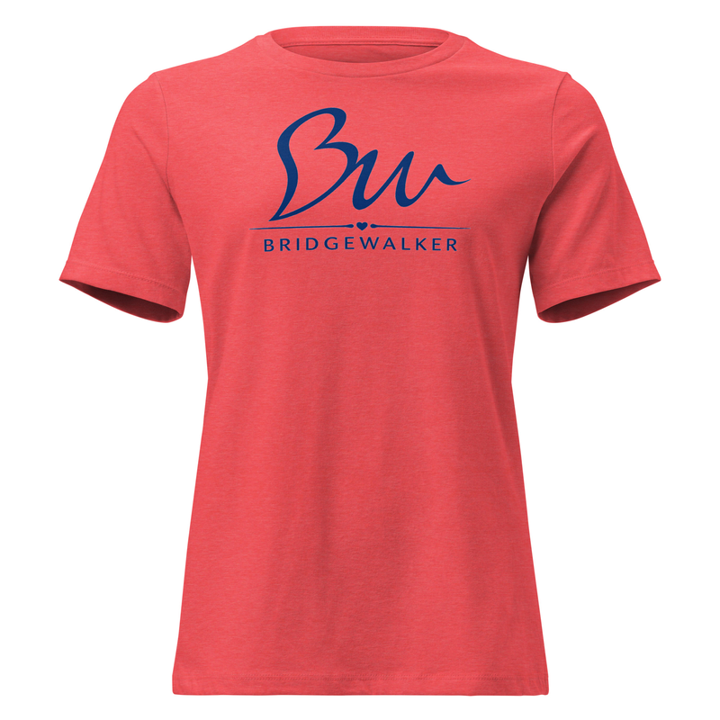 Elementals BridgeWalker Women’s Relaxed T-Shirt – We Walk With the Elementals – M, Heather Red