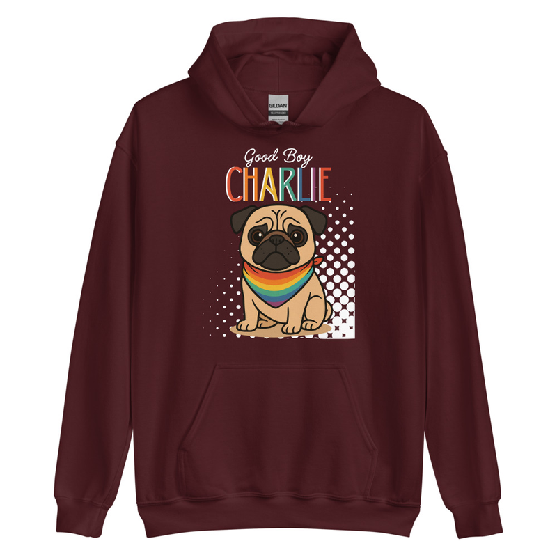 Personalized Pet Pride - Rainbow Bandana - Unisex Hoodie