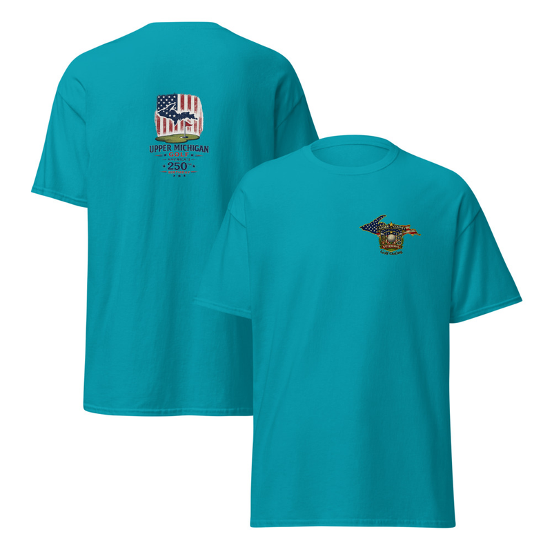 Alger County Veteran's Golf Outing Logo #4 Unisex classic tee – XL, Tropical Blue