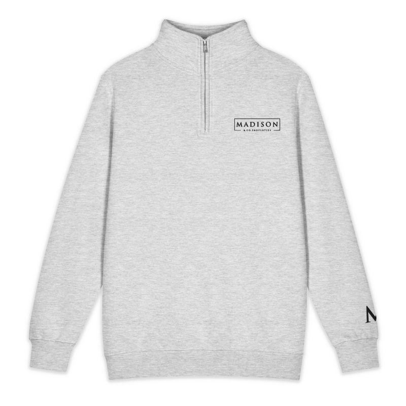 Madison 1/4 Zip Sweatshirt Grey