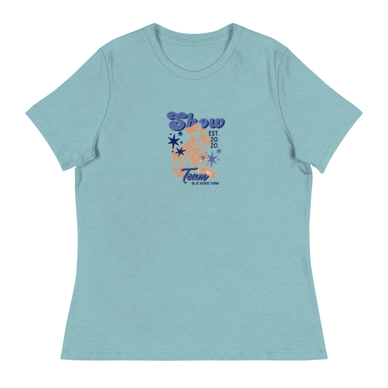 BHF Show Team Image Women's Relaxed T-Shirt – XL, Heather Blue Lagoon