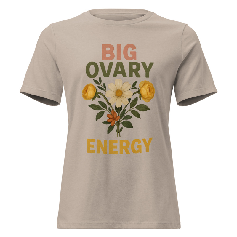 Big Ovary Energy v2 - Women’s t-shirt – L, Heather Stone