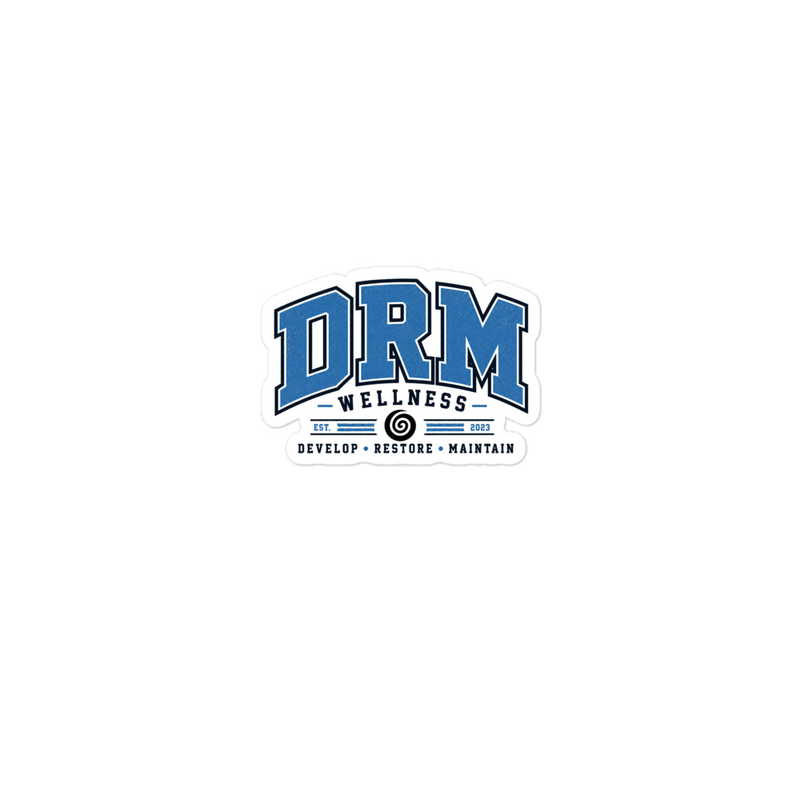 DRM Athletics Varsity Sticker | Develop. Restore. Maintain.