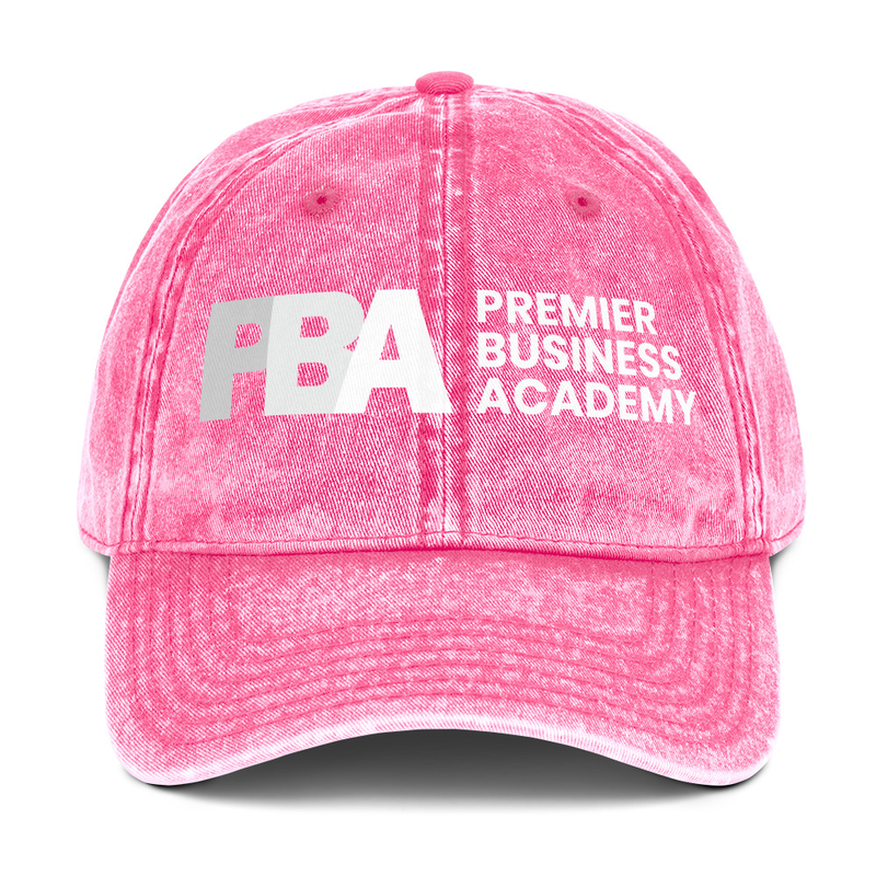PBA Vintage Cotton Twill Cap – One size, Pink