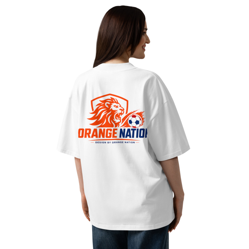 Unisex organic oversized high neck t-shirt