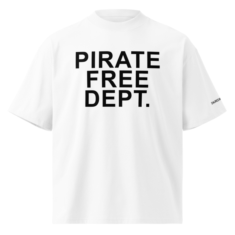 Pirate Free Dept Unisex organic oversized high neck t-shirt – Image 5