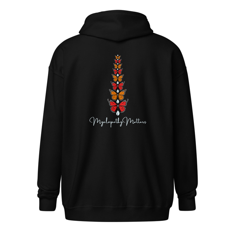 Butterflies Spine Myelopathy Matters Zip Hoodie