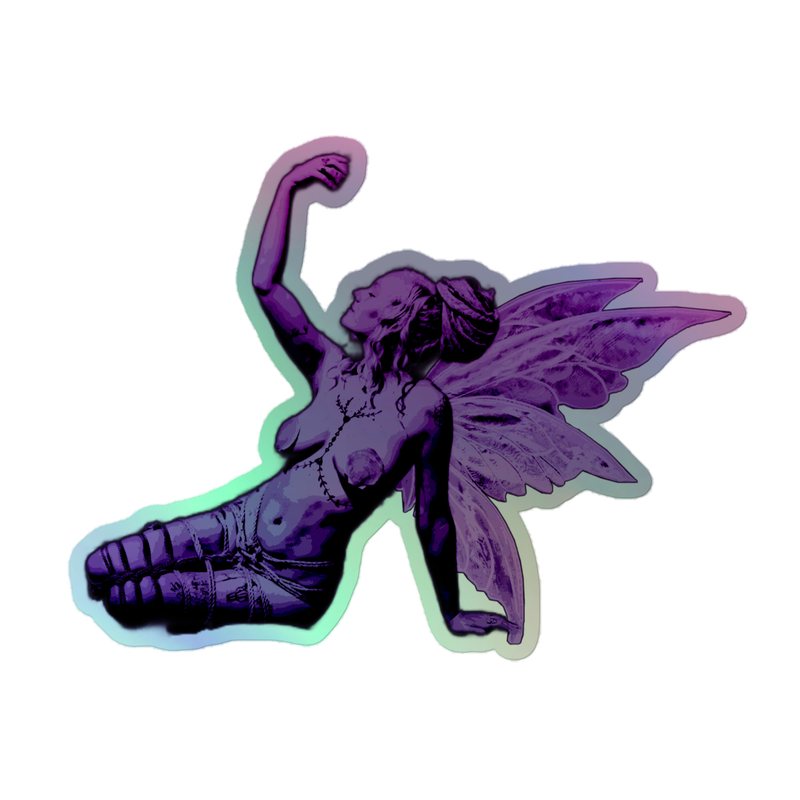 "Mystical Knots" Purple Shibari Fairy Holographic Sticker