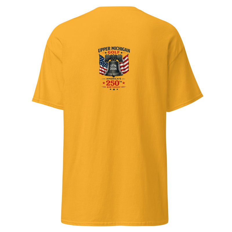 UP Golf 250 Logo #2 Unisex classic tee – S, Gold