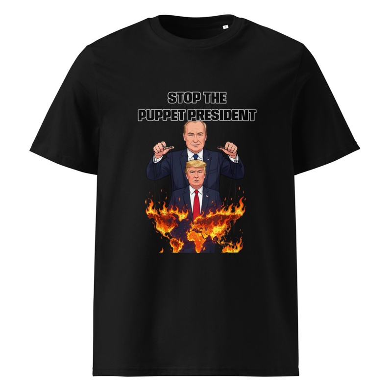 Puppet President-Unisex organic ribbed neck t-shirt